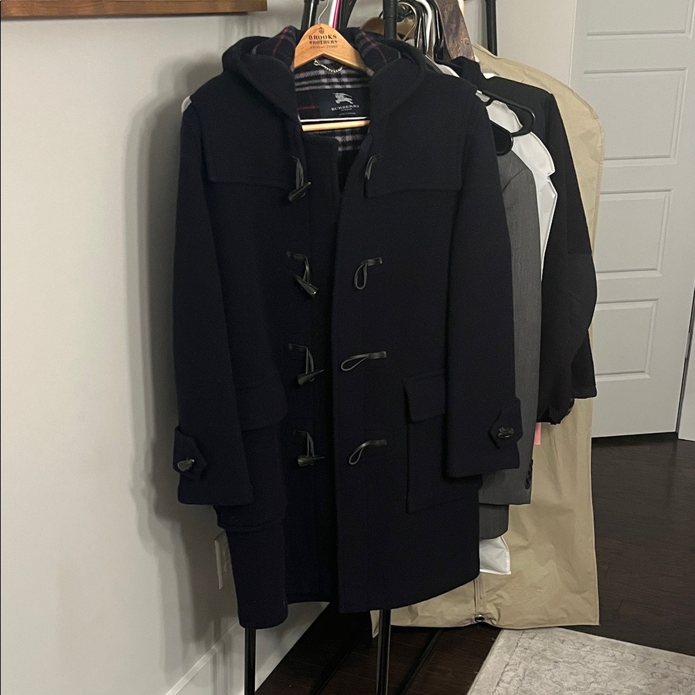 Burberry Navy Toggle Trench Coat